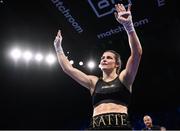 29 October 2022; Katie Taylor celebrates after winning her undisputed lightweight championship fight against Karen Elizabeth Carabajal at the OVO Arena Wembley in London, England. Photo by Stephen McCarthy/Sportsfile