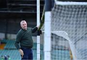 30 October 2022; Groundsman Eugene Griffin checks the goal-netting before the Limerick County Senior Club Hurling Championship Final match between Kilmallock and Na Piarsaigh at the TUS Gaelic Grounds in Limerick. Photo by Ben McShane/Sportsfile