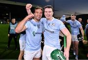 30 October 2022; David Breen, left, and Ronan Lynch of Na Piarsaigh celebrate after the Limerick County Senior Club Hurling Championship Final match between Kilmallock and Na Piarsaigh at the TUS Gaelic Grounds in Limerick. Photo by Ben McShane/Sportsfile