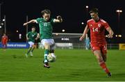 30 October 2022; Matt Murray of Ireland in action against Brogan Popham of Wales during the Victory Shield match between Republic of Ireland and Wales at the RSC in Waterford. Photo by Seb Daly/Sportsfile