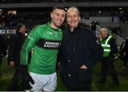 30 October 2022; Nemo Rangers goalkeeper Micheal Aodh Martin with his father An Taoiseach Micheál Martin TD after the Cork County Senior Club Football Championship Final match between Nemo Rangers and St Finbarr's at Páirc Ui Chaoimh in Cork.  Photo by Eóin Noonan/Sportsfile