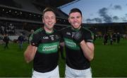 30 October 2022; Nemo Rangers players Paul Kerrigan, left, and Luke Connolly after the Cork County Senior Club Football Championship Final match between Nemo Rangers and St Finbarr's at Páirc Ui Chaoimh in Cork.  Photo by Eóin Noonan/Sportsfile
