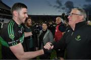 30 October 2022; Luke Connolly of Nemo Rangers with Sean Hayes after the Cork County Senior Club Football Championship Final match between Nemo Rangers and St Finbarr's at Páirc Ui Chaoimh in Cork.  Photo by Eóin Noonan/Sportsfile