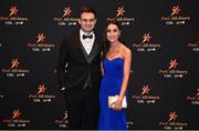 28 October 2022; Cillian McDaid of Galway and Niamh Mannion during the PwC All-Stars Awards 2022 at the Convention Centre in Dublin. Photo by David Fitzgerald/Sportsfile