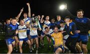 30 October 2022; Errigal Ciarán players celebrate with the O'Neill cup after the Tyrone County Senior Club Football Championship Final match between Errigal Ciarán and Carrickmore at O'Neills Healy Park in Omagh, Tyrone.  Photo by Oliver McVeigh/Sportsfile