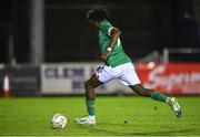 30 October 2022; Ike Orazi of Ireland scores a penlty during the Victory Shield match between Republic of Ireland and Wales at the RSC in Waterford. Photo by Seb Daly/Sportsfile