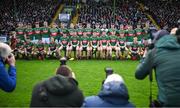 30 October 2022; The Mid Kerry team sit for a team photograph before the Kerry County Senior Football Championship Final match between East Kerry and Mid Kerry at Austin Stack Park in Tralee, Kerry. Photo by Brendan Moran/Sportsfile