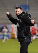 30 October 2022; Shamrock Rovers manager Stephen Bradley celebrates during the SSE Airtricity League Premier Division match between Shamrock Rovers and Derry City at Tallaght Stadium in Dublin. Photo by Stephen McCarthy/Sportsfile