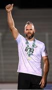 30 October 2022; Shamrock Rovers goalkeeper Alan Mannus celebrates after the SSE Airtricity League Premier Division match between Shamrock Rovers and Derry City at Tallaght Stadium in Dublin. Photo by Stephen McCarthy/Sportsfile