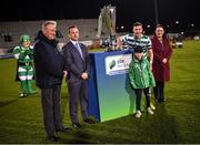 30 October 2022; Ronan Finn of Shamrock Rovers and League of Ireland director Mark Scanlon after the SSE Airtricity League Premier Division match between Shamrock Rovers and Derry City at Tallaght Stadium in Dublin. Photo by Ramsey Cardy/Sportsfile