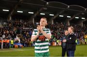30 October 2022; Andy Lyons of Shamrock Rovers after the SSE Airtricity League Premier Division match between Shamrock Rovers and Derry City at Tallaght Stadium in Dublin. Photo by Ramsey Cardy/Sportsfile