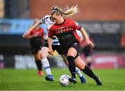29 October 2022; Ciara Maher of Bohemians in action against Gillian Keenan of Athlone Town during the SSE Airtricity Women's National League match between Bohemians and Athlone Town at Dalymount Park in Dublin. Photo by Tyler Miller/Sportsfile