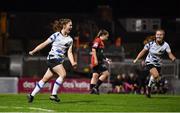 29 October 2022; Scarlett Herron of Athlone Town celebrates after scoring her side's second goal during the SSE Airtricity Women's National League match between Bohemians and Athlone Town at Dalymount Park in Dublin. Photo by Tyler Miller/Sportsfile