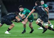 29 October 2022; Dylan Tierney-Martin of Connacht is tackled by Scott Baldwin of Ospreys during the United Rugby Championship match between Ospreys and Connacht at Swansea.com Stadium in Swansea, Wales. Photo by Gruffydd Thomas/Sportsfile
