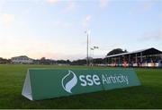 29 October 2022; SSE Airtricity branding during the SSE Airtricity Women's National League match between Wexford Youths and Shelbourne at Ferrycarrig Park in Wexford. Photo by Eóin Noonan/Sportsfile