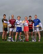 2 November 2022; In attendance, from left, Colin Compton of Strokestown, Paul Finlay of Ballybay, Aisling Maher of St Vincent's, Róisín McCormick of Loughgiel, Dessie Hutchinson of Ballygunner and Damien Cahalane of St Finbarr's at the launch of this year’s AIB Camogie All-Ireland Club Championships and the AIB GAA All-Ireland Club Championships. This season AIB will honour #TheToughest players - those who persevere no matter the challenge ahead, giving their all for their club and community year after year. AIB is celebrating its 10th year as proud sponsors of the AIB Camogie All-Ireland Club Championships and their 32nd year supporting the AIB GAA All-Ireland Club Championships. Photo by David Fitzgerald/Sportsfile