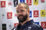 3 November 2022; Ireland head coach Andy Farrell during a press conference at Aviva Stadium in Dublin. Photo by David Fitzgerald/Sportsfile
