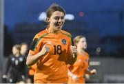 3 November 2022; Hannah O'Brien of Republic of Ireland after her side's victory in the Women's U16 International Friendly match between Republic of Ireland and Switzerland at Whitehall Stadium in Dublin. Photo by Seb Daly/Sportsfile