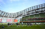 4 November 2022; The Ireland squad during their captain's run at the Aviva Stadium in Dublin. Photo by Brendan Moran/Sportsfile
