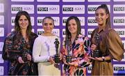 4 November 2022; Wexford players, from left, Róisín Murphy, Sarah Harding, Caitríona Murray and Aisling Murphy with their TG4 Intermediate Team of the Championship awards at the 2022 TG4 Teams of the Championship awards night at Croke Park, Dublin. Photo by Seb Daly/Sportsfile