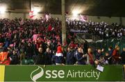 4 November 2022; Galway United supporters during the SSE Airtricity League First Division play-off final match between Waterford and Galway United at Markets Field in Limerick. Photo by Michael P Ryan/Sportsfile
