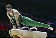5 November 2022; Rhys McClenaghan of Ireland competes in the Men's Pommel Horse Final during the World Artistic Gymnastics Championships 2022 at The M&S Bank Arena in Liverpool, England. Photo by Sportsfile
