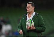 5 November 2022; South Africa director of rugby Rassie Erasmus before the Bank of Ireland Nations Series match between Ireland and South Africa at the Aviva Stadium in Dublin. Photo by Ramsey Cardy/Sportsfile