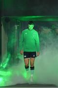 5 November 2022; Conor Murray of Ireland makes his way out, to earn his 100th cap, the Bank of Ireland Nations Series match between Ireland and South Africa at the Aviva Stadium in Dublin. Photo by Brendan Moran/Sportsfile