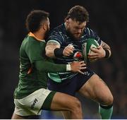 5 November 2022; Andrew Porter of Ireland is tackled by Jaden Hendrikse of South Africa during the Bank of Ireland Nations Series match between Ireland and South Africa at the Aviva Stadium in Dublin. Photo by Brendan Moran/Sportsfile