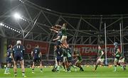 5 November 2022; James Ryan of Ireland and Eben Etzebeth of South Africa compete for possession from a lineout during the Bank of Ireland Nations Series match between Ireland and South Africa at the Aviva Stadium in Dublin. Photo by Ramsey Cardy/Sportsfile