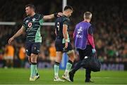 5 November 2022; Peter O'Mahony of Ireland consoles Conor Murray, who was playing in his 100th game, as he leaves the field during the Bank of Ireland Nations Series match between Ireland and South Africa at the Aviva Stadium in Dublin. Photo by Brendan Moran/Sportsfile