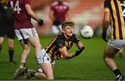 5 November 2022; Thomas Duffy of Crossmaglen Rangers getting the ball out of defence during the AIB Ulster GAA Football Senior Club Championship Round 1 match between Crossmaglen Rangers and Ballybay Pearse Brothers at Athletic Grounds in Armagh. Photo by Oliver McVeigh/Sportsfile