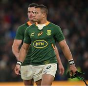 5 November 2022; Cheslin Kolbe of South Africa after the Bank of Ireland Nations Series match between Ireland and South Africa at the Aviva Stadium in Dublin. Photo by Ramsey Cardy/Sportsfile