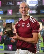 5 November 2022; Paul Finlay of Ballybay Pearse Brothers with his RTE man of the match award after the AIB Ulster GAA Football Senior Club Championship Round 1 match between Crossmaglen Rangers and Ballybay Pearse Brothers at Athletic Grounds in Armagh. Photo by Oliver McVeigh/Sportsfile