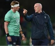 5 November 2022; Ireland forwards coach Paul O'Connell, right, and Gavin Thornbury before the Bank of Ireland Nations Series match between Ireland and South Africa at the Aviva Stadium in Dublin. Photo by Seb Daly/Sportsfile
