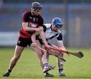 6 November 2022; Kieran Cahill of Kilruane MacDonagh's in action against Pauric Mahony of Ballygunner during the AIB Munster GAA Hurling Senior Club Championship quarter-final match between Ballygunner and Kilruane MacDonagh's at Walsh Park in Waterford. Photo by Piaras Ó Mídheach/Sportsfile