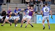 6 November 2022; Aidan Jones of Kilmacud Crokes in action against Paddy McDermot of Naas during the AIB Leinster GAA Football Senior Club Championship Quarter-Final match between Kilmacud Crokes and Naas at Parnell Park in Dublin. Photo by Daire Brennan/Sportsfile