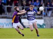 6 November 2022; Darragh Kirwan of Naas in action against Michael Mullin of Kilmacud Crokes during the AIB Leinster GAA Football Senior Club Championship Quarter-Final match between Kilmacud Crokes and Naas at Parnell Park in Dublin. Photo by Daire Brennan/Sportsfile