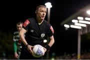 6 November 2022; Referee Derek Tomney during the SSE Airtricity League Premier Division match between UCD and Shamrock Rovers at the UCD Bowl in Belfield, Dublin. Photo by Michael P Ryan/Sportsfile