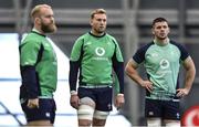 8 November 2022; Kieran Treadwell, centre, with Jeremy Loughman and Nick Timoney during Ireland rugby squad training at IRFU High Performance Centre at the Sport Ireland Campus in Dublin. Photo by Brendan Moran/Sportsfile