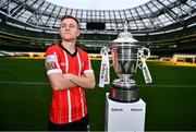8 November 2022; Brandon Kavanagh of Derry City during the Extra.ie FAI Cup Final Media Day at the Aviva Stadium in Dublin. Photo by Ben McShane/Sportsfile