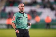 6 November 2022; Referee Sean Grant during the EVOKE.ie FAI Women's Cup Final match between Shelbourne and Athlone Town at Tallaght Stadium in Dublin. Photo by Stephen McCarthy/Sportsfile