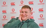 9 November 2022; Tadhg Furlong during an Ireland rugby media conference at the IRFU High Performance Centre on the Sport Ireland Campus in Dublin. Photo by Seb Daly/Sportsfile