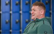 9 November 2022; Tadhg Furlong during an Ireland rugby media conference at the IRFU High Performance Centre on the Sport Ireland Campus in Dublin. Photo by Seb Daly/Sportsfile