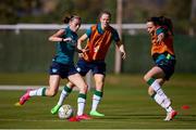 9 November 2022; Abbie Larkin, left, in action against Áine O'Gorman, right, during a Republic of Ireland Women training session at Dama de Noche Football Center in Marbella, Spain. Photo by Andres Gongora/Sportsfile