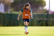 9 November 2022; Harriet Scott during a Republic of Ireland Women training session at Dama de Noche Football Center in Marbella, Spain. Photo by Andres Gongora/Sportsfile
