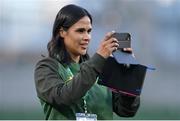 5 November 2022; South Africa media manager Zeena Isaacs-van Tonder before the Bank of Ireland Nations Series match between Ireland and South Africa at the Aviva Stadium in Dublin. Photo by Ramsey Cardy/Sportsfile