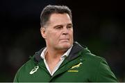 5 November 2022; South Africa director of rugby Rassie Erasmus before the Bank of Ireland Nations Series match between Ireland and South Africa at the Aviva Stadium in Dublin. Photo by Ramsey Cardy/Sportsfile