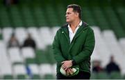 5 November 2022; South Africa director of rugby Rassie Erasmus before the Bank of Ireland Nations Series match between Ireland and South Africa at the Aviva Stadium in Dublin. Photo by Ramsey Cardy/Sportsfile