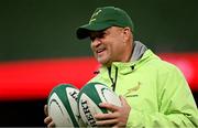 5 November 2022; South Africa assistant coach Deon Davids before the Bank of Ireland Nations Series match between Ireland and South Africa at the Aviva Stadium in Dublin. Photo by Ramsey Cardy/Sportsfile